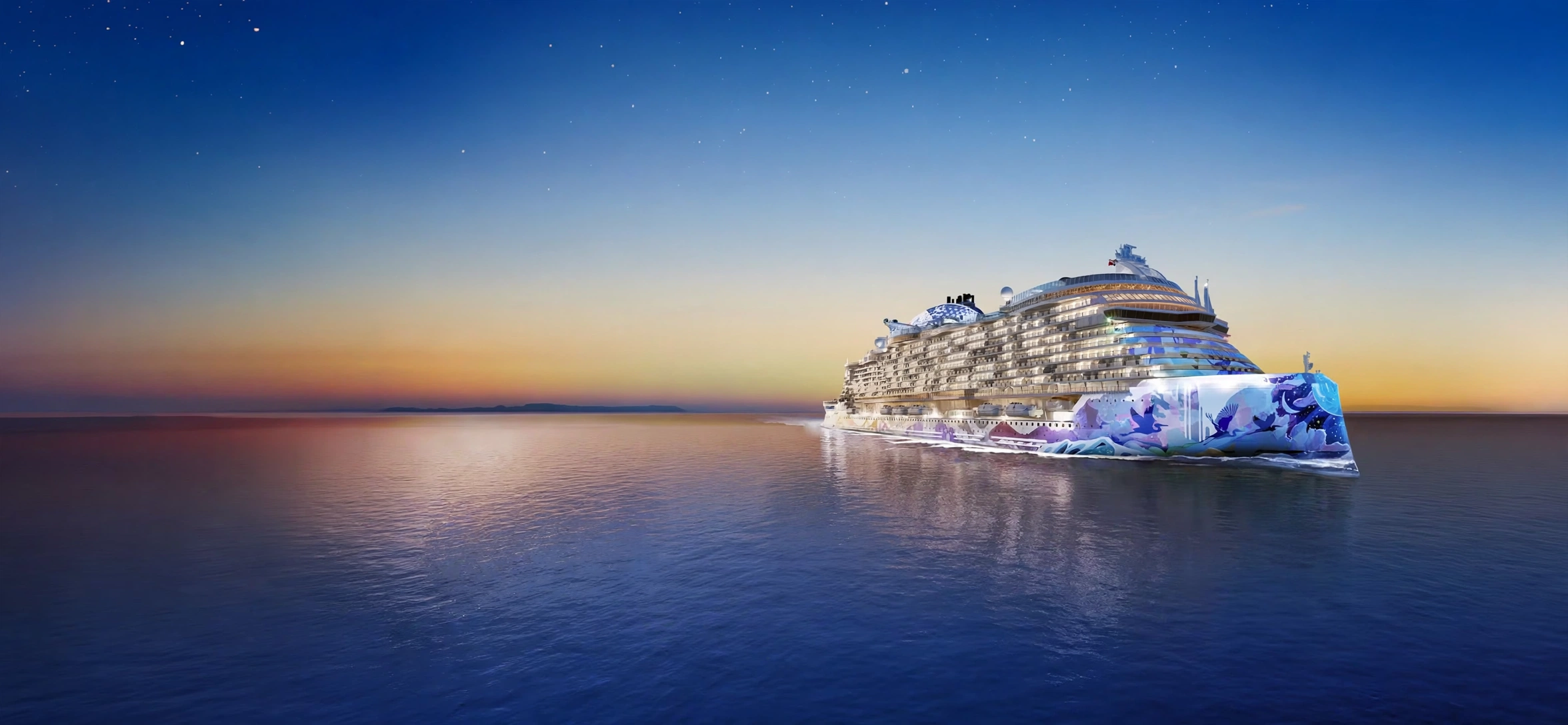 Modern cruise ship